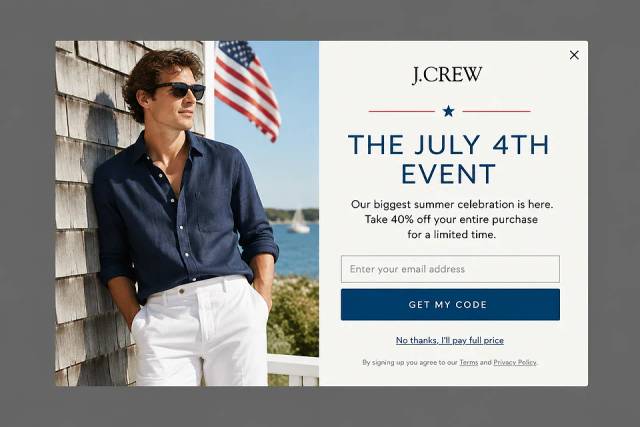 The Heritage Classic — popup concept inspired by jcrew.com
