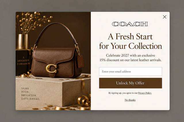 The Editorial New Year — popup concept inspired by uk.coach.com