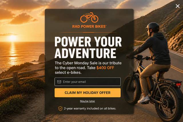 The Immersive Adventure — popup concept inspired by radpowerbikes.com