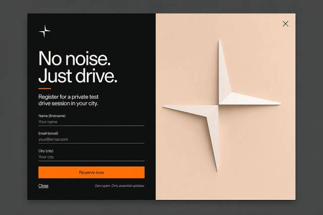 The Typographic Manifesto — popup concept inspired by polestar.com