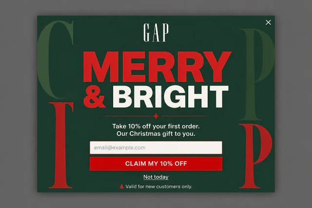 Typographic Tradition — popup concept inspired by gap.com