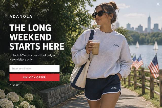 The Active Holiday — popup concept inspired by adanola.com
