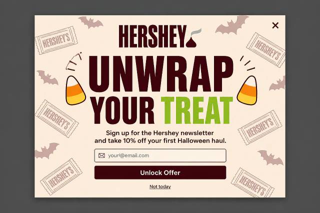 Graphic Hersheyween — popup concept inspired by thehersheycompany.com