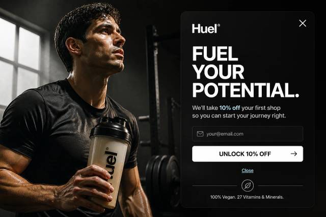 The Fueling Experience — popup concept inspired by huel.com