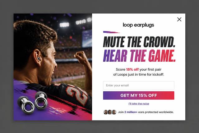 The Stadium Entry — popup concept inspired by loopearplugs.com