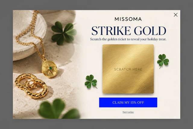 The Scratch Reveal — popup concept inspired by missoma.com