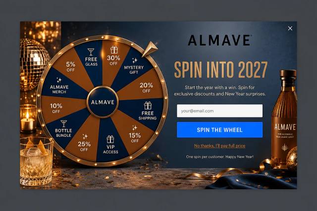 Celebration Wheel — popup concept inspired by almave.com