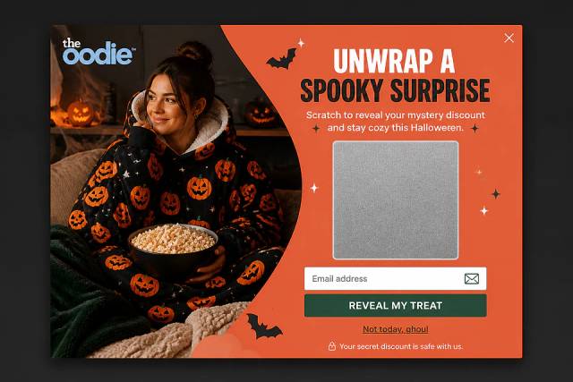 Haunted Mystery Card — popup concept inspired by theoodie.com