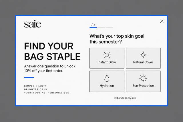 The Routine Builder — popup concept inspired by saiehello.com