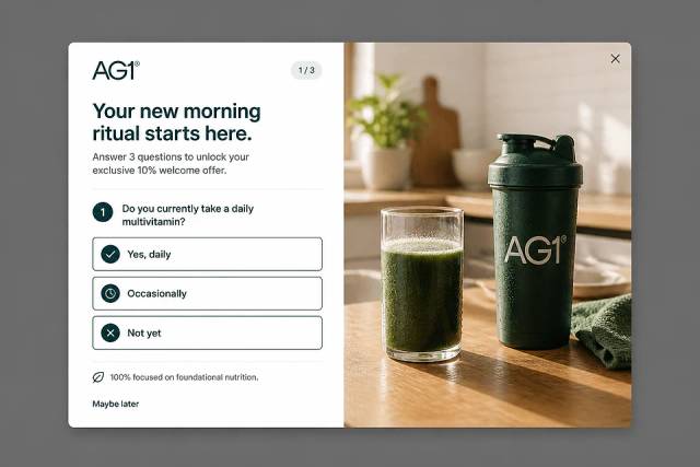 The Daily Ritual — popup concept inspired by drinkag1.com