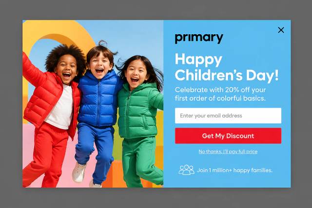 The Rainbow Grid — popup concept inspired by primary.com