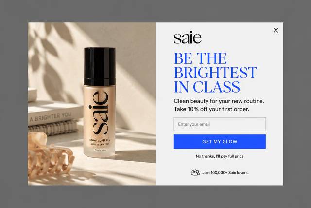 The Editorial Minimalist — popup concept inspired by saiehello.com