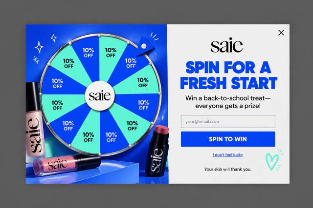 The Gamified Glow — popup concept inspired by saiehello.com