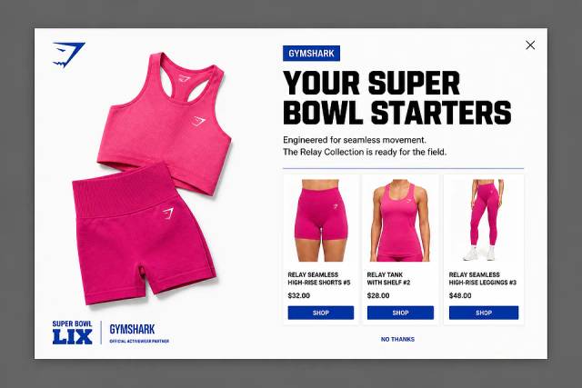 Touchdown Training — popup concept inspired by gymshark.com