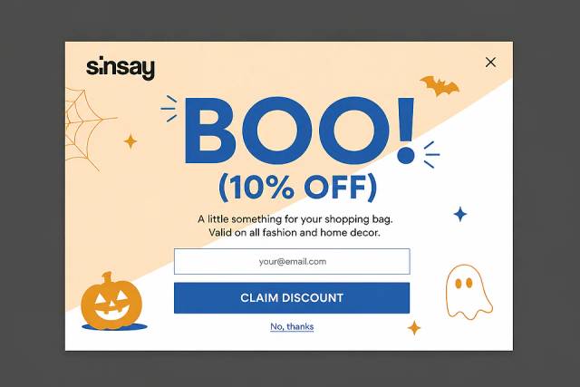 Typographic Trick-or-Treat — popup concept inspired by sinsay.com