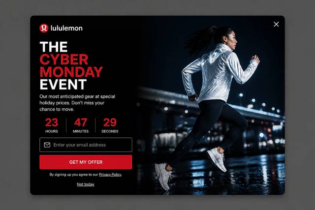 The High-Performance Sale — popup concept inspired by shop.lululemon.com
