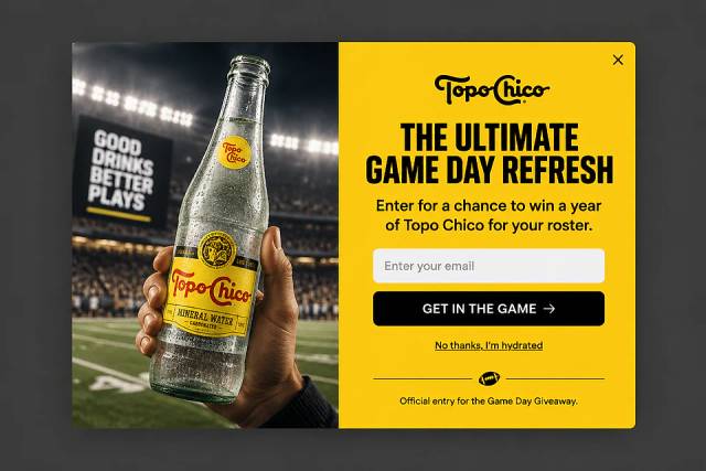 Stadium Hype — popup concept inspired by topochico.com