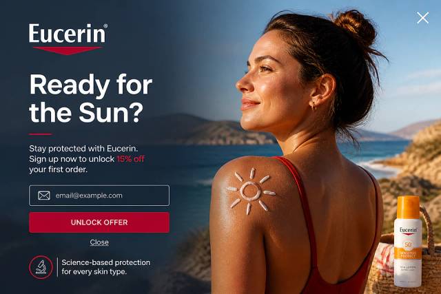Summer Glow Immersion — popup concept inspired by int.eucerin.com