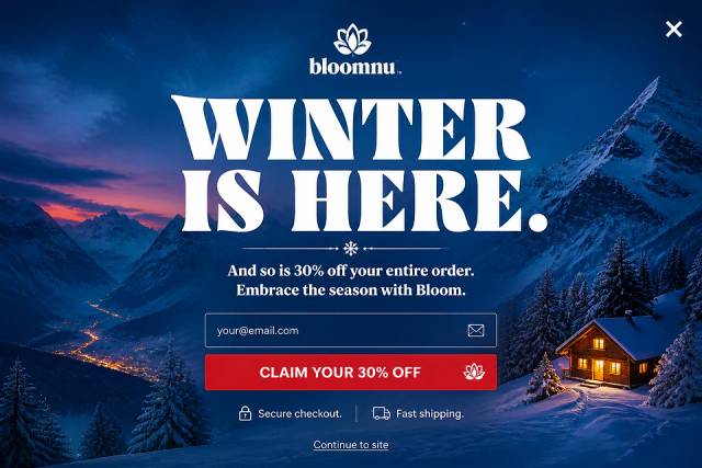 The Winter Solstice — popup concept inspired by bloomnu.com