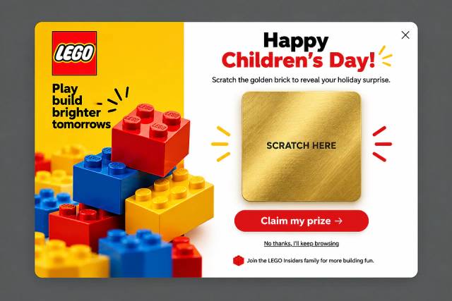 Master Builder's Quest — popup concept inspired by lego.com