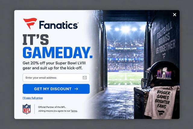 Stadium Tunnel — popup concept inspired by fanatics.com