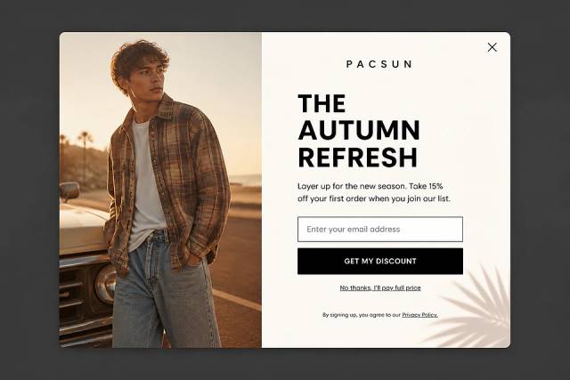Golden Hour Editorial — popup concept inspired by pacsun.com