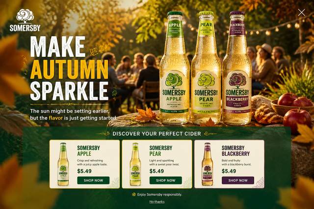 Autumn Garden Immersion — popup concept inspired by somersby.com